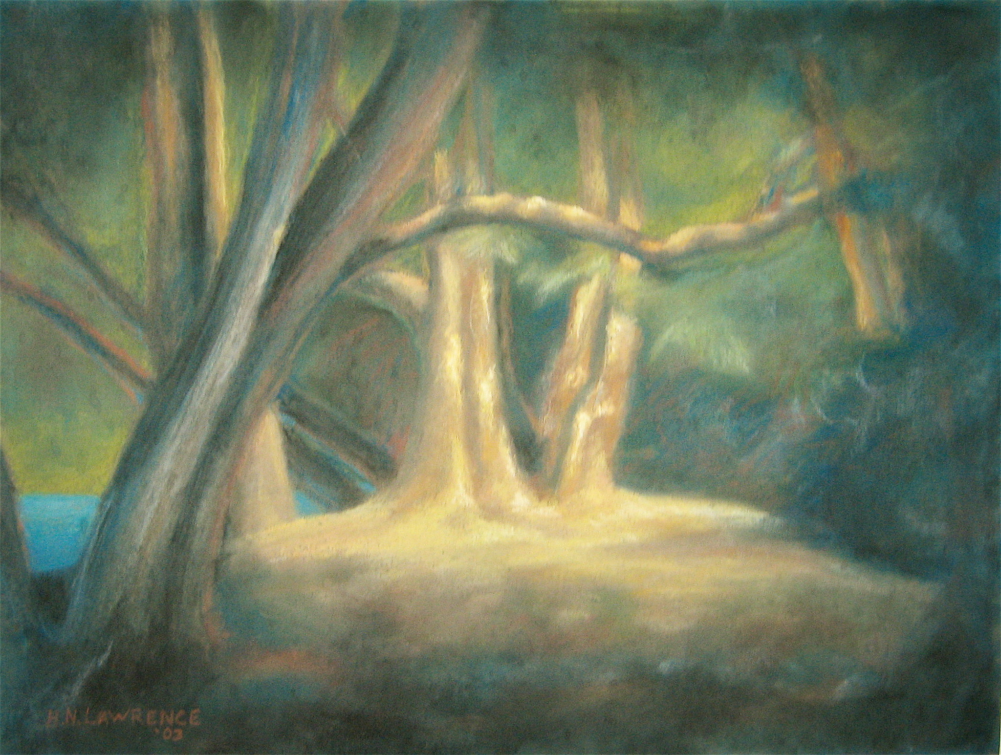 Beach Spot - pastel on paper